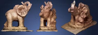 3D model Elephants (STL)